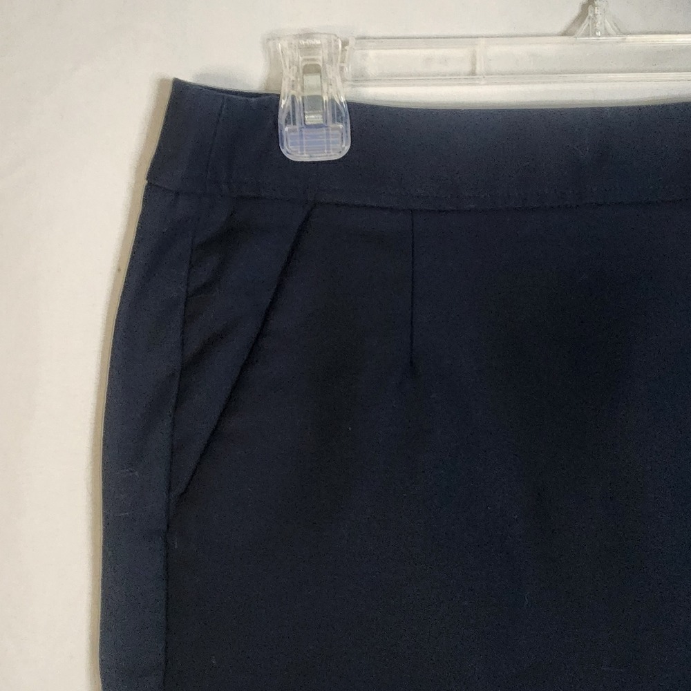 BANANA REPUBLIC Size 8 Navy Twill Pencil Skirt w/Pockets Career School Uniform - Picture 3 of 7